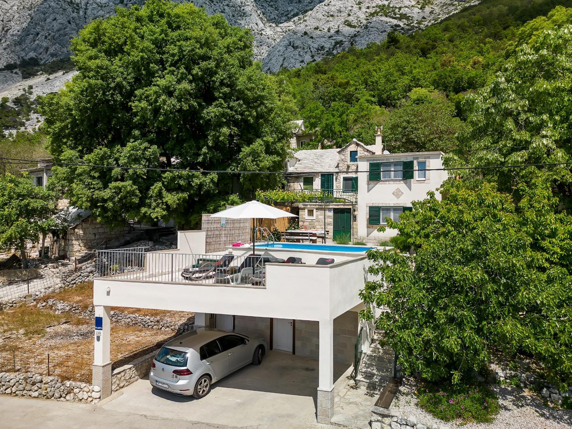 Holiday Home Marta With Heated Pool,Grill,Sea View Bast Buitenkant foto